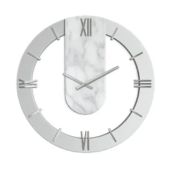 Orologi Da Parete Moderni-Selezionato da Mazzolaluce Grande orologio moderno a muro effetto marmorizzato 70cm