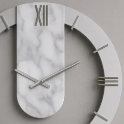 Orologi Da Parete Moderni-Selezionato da Mazzolaluce Grande orologio moderno a muro effetto marmorizzato 70cm