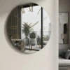 Orologi Da Parete Moderni-Selezionato da Mazzolaluce Grande orologio moderno a parete rotondo 100cm effetto specchio fume'