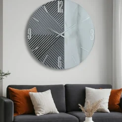 Orologi Da Parete Moderni-Selezionato da Mazzolaluce Grande orologio moderno da parete 80cm rotondo per soggiorno