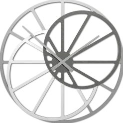 Orologi Da Parete Moderni-Selezionato da Mazzolaluce Grande orologio moderno da parete radica grigia