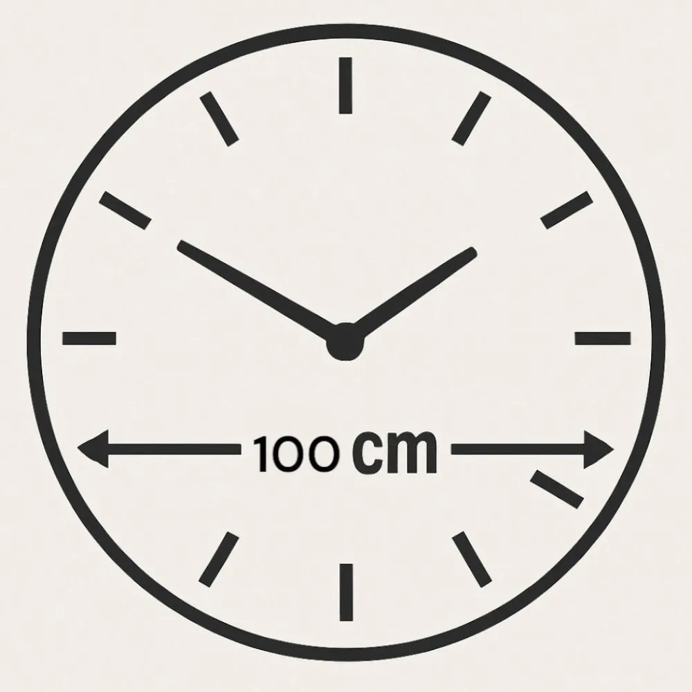 Orologi Da Parete Moderni-Selezionato da Mazzolaluce Grande orologio moderno nero rotondo effetto marmo nero numeri argento