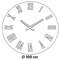 Orologi Da Parete Moderni-Selezionato da Mazzolaluce Grande orologio moderno rotondo 100cm specchio bronzo dettagli oro
