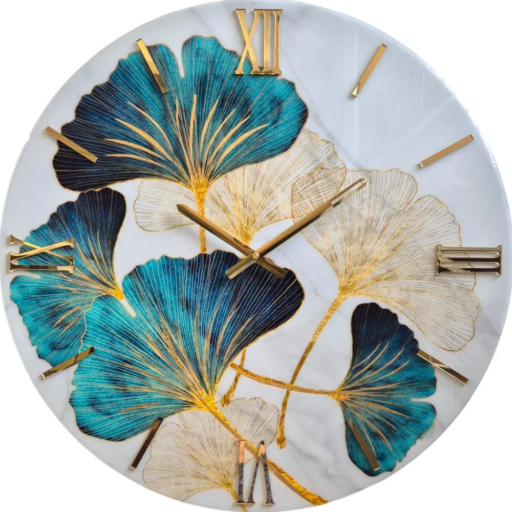 Orologi Da Parete Moderni-Selezionato da Mazzolaluce Grande orologio per parete 100cm floreal in resina moderno