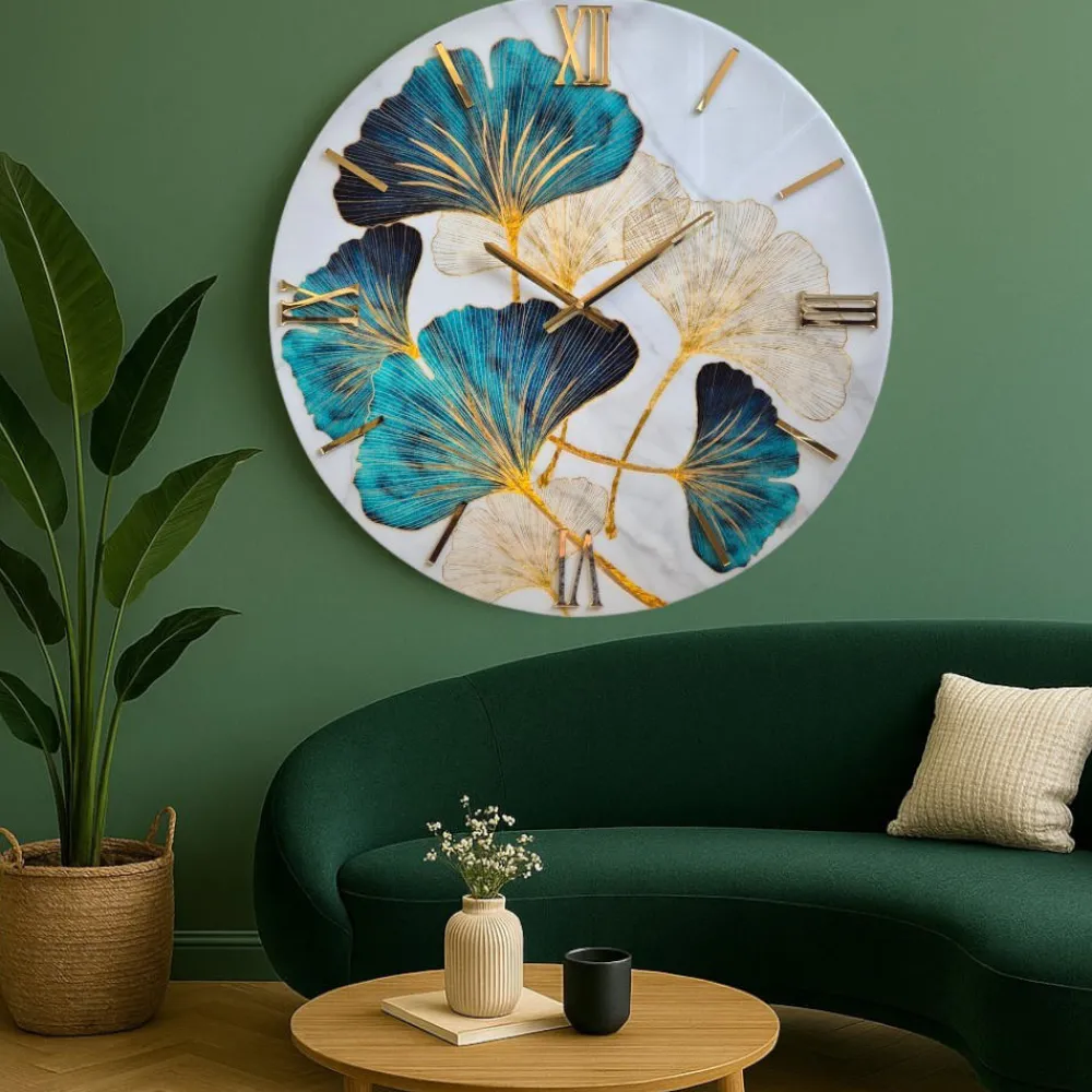 Orologi Da Parete Moderni-Selezionato da Mazzolaluce Grande orologio per parete 100cm floreal in resina moderno