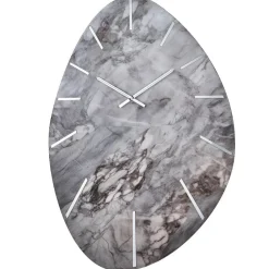 Orologi Da Parete Moderni-Selezionato da Mazzolaluce Grande orologio per parete 110x72 resina effetto marmorizzato grigio