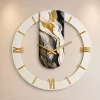 Orologi Da Parete Moderni-Selezionato da Mazzolaluce Grande orologio rotondo a muro resina effetto marmo 70cm