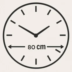 Orologi Da Parete Moderni-Selezionato da Mazzolaluce Grande orologio rotondo a parete per soggiorno moderno effetto marmo 80cm