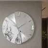 Orologi Da Parete Moderni-Selezionato da Mazzolaluce Grande orologio rotondo a parete design farfalla effetto marmo 70cm