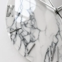 Orologi Da Parete Moderni-Selezionato da Mazzolaluce Grande orologio rotondo a parete design farfalla effetto marmo 70cm