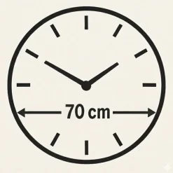 Orologi Da Parete Moderni-Selezionato da Mazzolaluce Grande orologio rotondo a parete resina effetto marmo dettagli foglia oro 70cm