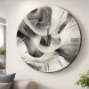 Orologi Da Parete Moderni-Selezionato da Mazzolaluce Grande orologio rotondo 80cm da parete in resina grigio nero
