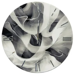 Orologi Da Parete Moderni-Selezionato da Mazzolaluce Grande orologio rotondo 80cm da parete in resina grigio nero