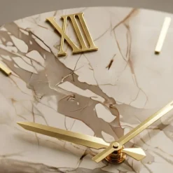 Orologi Da Parete Moderni-Selezionato da Mazzolaluce Grande orologio rotondo da parete effetto marmo 100cm