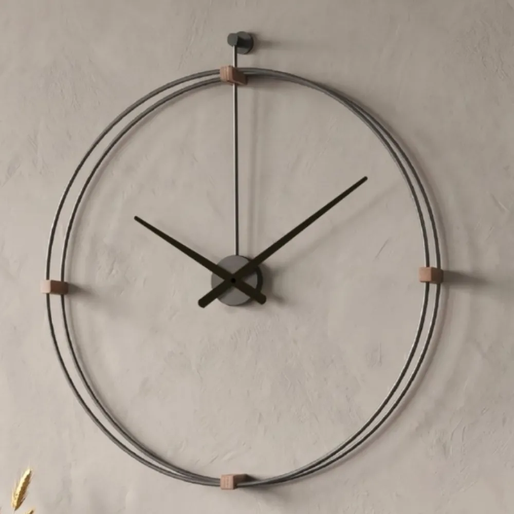 Orologi Da Parete Moderni-Selezionato da Mazzolaluce Grande orologio rotondo da parete tortora design moderno 100cm