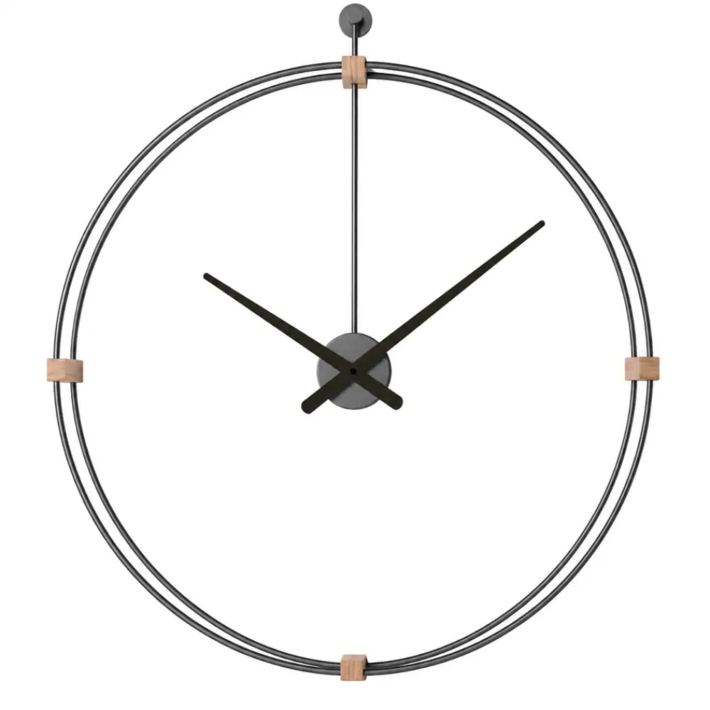Orologi Da Parete Moderni-Selezionato da Mazzolaluce Grande orologio rotondo da parete tortora design moderno 100cm