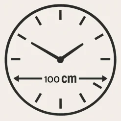 Orologi Da Parete Moderni-Selezionato da Mazzolaluce Grande orologio rotondo da parete tortora design moderno 100cm