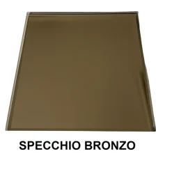 Orologi Da Parete Moderni-Selezionato da Mazzolaluce Grande orologio 60x90 da parete vetro bronzo design moderno