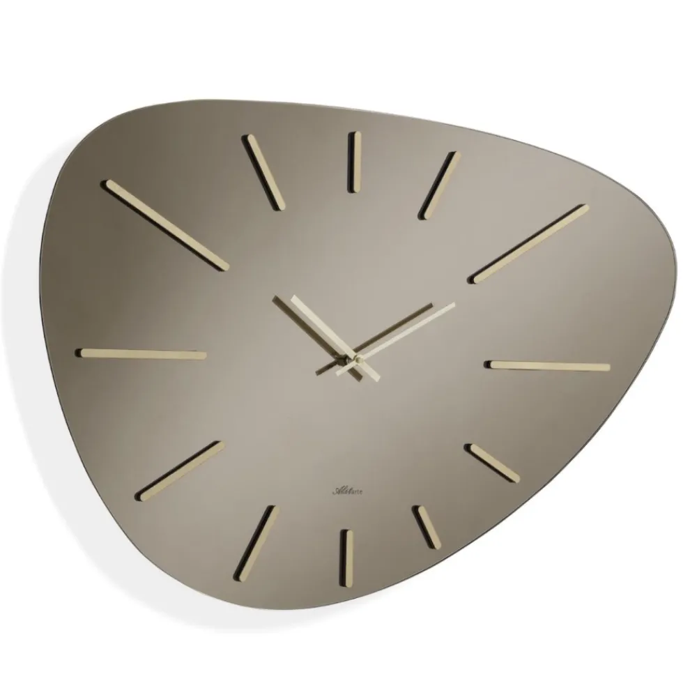 Orologi Da Parete Moderni-Selezionato da Mazzolaluce Grande orologio 60x90 da parete vetro bronzo design moderno