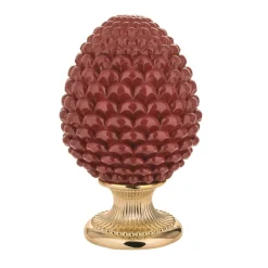 Soprammobili Moderni-Bongelli Preziosi Grande pigna ceramica rosso oro h35
