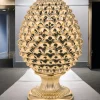 Soprammobili Moderni-Bongelli Preziosi Grande pigna da tavolo oro h35 ceramica