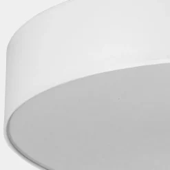 Plafoniere Moderne-Selezionato da Mazzolaluce Grande plafoniera cilindro di tessuto 78 cm da soffitto bianco per salotto moderno