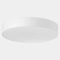 Plafoniere Moderne-Selezionato da Mazzolaluce Grande plafoniera cilindro di tessuto 78 cm da soffitto bianco per salotto moderno
