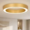 Plafoniere Moderne-Selezionato da Mazzolaluce Grande plafoniera 80 cm oro anello led 59w cct 2700k a 4000k dimmerabile telecomando app