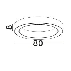 Plafoniere Moderne-Selezionato da Mazzolaluce Grande plafoniera 80 cm oro anello led 59w cct 2700k a 4000k dimmerabile telecomando app