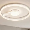 Plafoniere Moderne-Selezionato da Mazzolaluce Grande plafoniera 80 cm rotonda bianca moderna led 57w cct 2700k 3000k 4000k per salone
