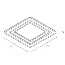 Plafoniere Moderne-Top Light Grande plafoniera da soffitto moderna design quadrato led cct cct