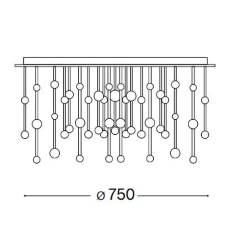 Plafoniere Moderne-Ideal Lux Grande plafoniera led armony pl d75 77w 3000k 75cm