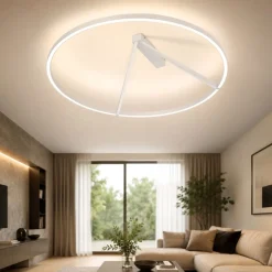 Plafoniere Moderne-Vivida International Grande plafoniera led bianca led 51w 3000k 4000k vivida meridiana