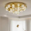 Plafoniere Moderne-Selezionato da Mazzolaluce Grande plafoniera oro sfere trasparenti per salone