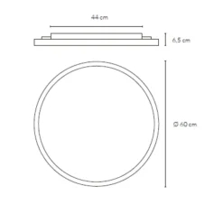 Plafoniere Moderne-Vivida International Grande plafoniera rotonda nera da soggiorno led 55w 3000k 4000k atena vivida