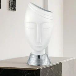 Soprammobili Moderni-Bongelli Preziosi Grande scultura vaso testa uomo h45 base argento