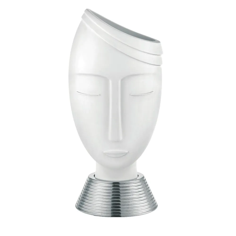 Soprammobili Moderni-Bongelli Preziosi Grande scultura vaso testa uomo h45 base argento