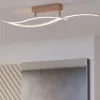 Plafoniere Moderne-Eglo Grisolia plafoniera effetto legno design moderna led 12w 4000k