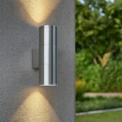Applique Da Esterno-Ideal Lux Gun ap2 small applique per esterno cilindro ip44 alluminio