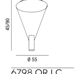 Plafoniere Moderne-Perenz Illuminazione Hang plafoniera bianco cilindro oro bronzato led 36w 3000k