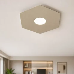 Plafoniere Moderne-Top Light Hexagon plafoniera sabbia esagonale da cucina moderna