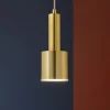Lampade A Sospensione-Ideal Lux Holly sp1 lampada a sospensione cilindro ottone satinato