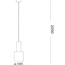 Lampade A Sospensione-Ideal Lux Holly sp1 lampada a sospensione cilindro ottone satinato