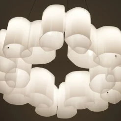 Lampadari Moderni-Stilnovo Honey lampadario bianco moderno tondo led 2700k