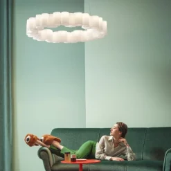 Lampadari Moderni-Stilnovo Honey lampadario moderno bianco diametro 110cm led integrato