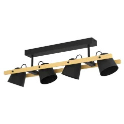 Plafoniere Moderne-Eglo Hornwood z plafoniera smart da cucina con 4 faretti led rgb da 2700k a 6500k