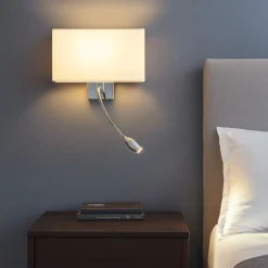 Applique Camera Da Letto-Ideal Lux Hotel ap2 applique comodino camera da letto hotel