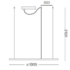 Lampadari Moderni-Ideal Lux Hulahoop sp d100 lampadario anello led 46w 3000k