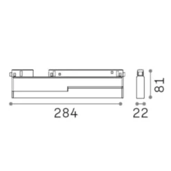 Illuminazione A Binario-Ideal Lux Ideal lug ego modulo faretti nero orientabile led 13w 1400lm 3000k
