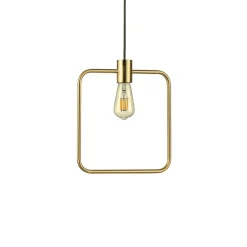 Lampadario Camera Da Letto-Ideal Lux abc sp1 square lampadario dorato pendente ottone